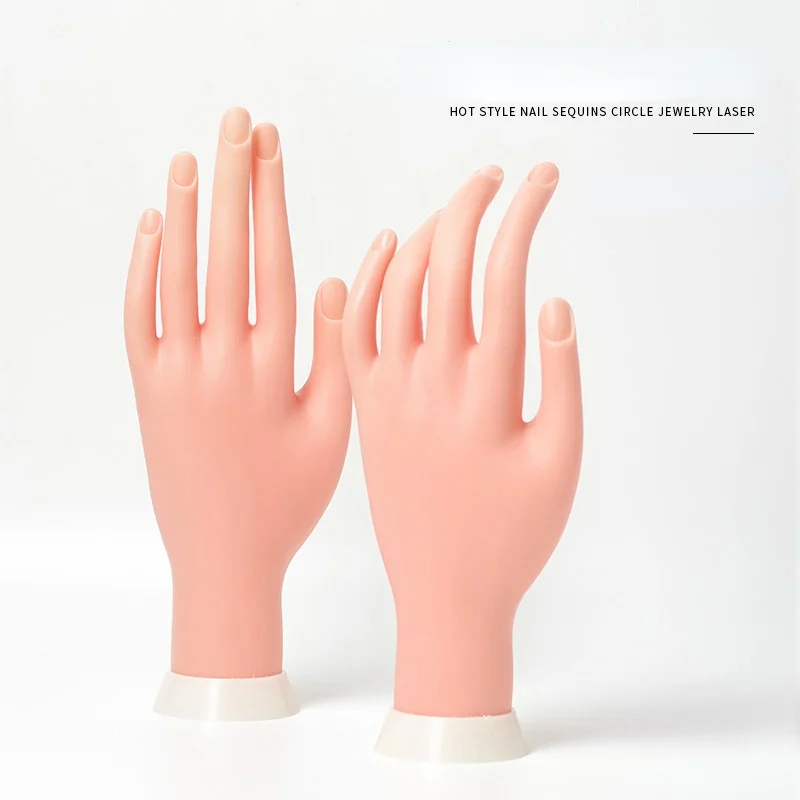 

Высококачественная модель для практики маникюра, искусственная ручная модель, модель для демонстрации вручную, может гнуться для упражнен...