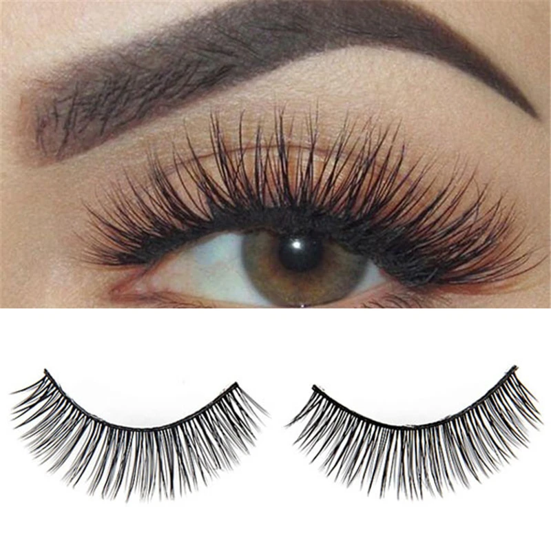 Накладные ресницы ручной работы натуральные длинные мягкие наращивание макияж