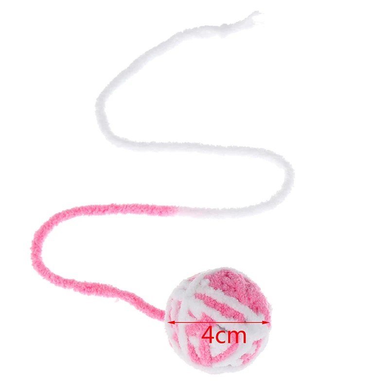 

random color Colorful Wool Ball Toy Pet Dog Cat Kitten Teaser Playing Play Chew Rattling Scratch Catch Toys Rope Weave Ball