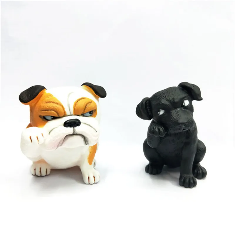 

5pcs Cute Creative Animal Figure Model Decoration Luck Famous Dogs Teddy Pug Black dog Lovely figure toys gift