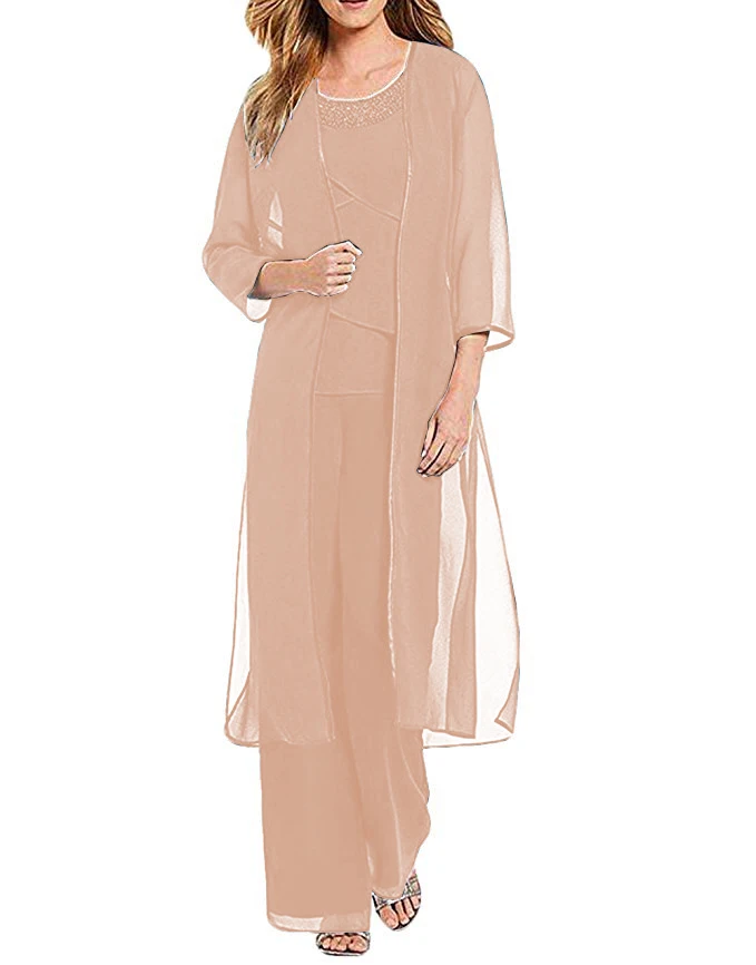 Женский костюм из трех предметов шифоновое платье со стразами для матери невесты