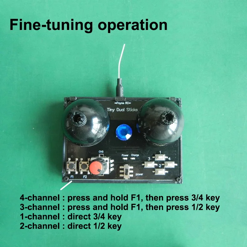 

1pcs Remote Control with Receiver Plane Controller 2.4G Antenna Two Sticks 5 Channels 80/100m Flying Distance for RC Mini Drone