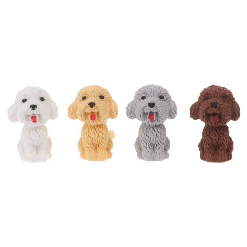 Mini 3D Cute Cartoon Dog Rubber Pencil Eraser School Student Korean Stationery Correction Supplies For Kids Wholesale Drop Ship |