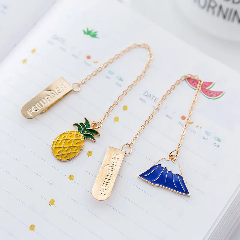 Милый мультфильм кулон Закладка корейский канцелярский металлический зажим