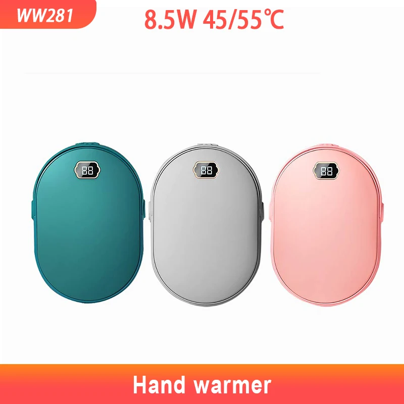 

10000mAh Mini Hand Warmer Winter Hand Warmer Pocket Travel with Own Line Power Bank Mobile Power Fast Heating Pad