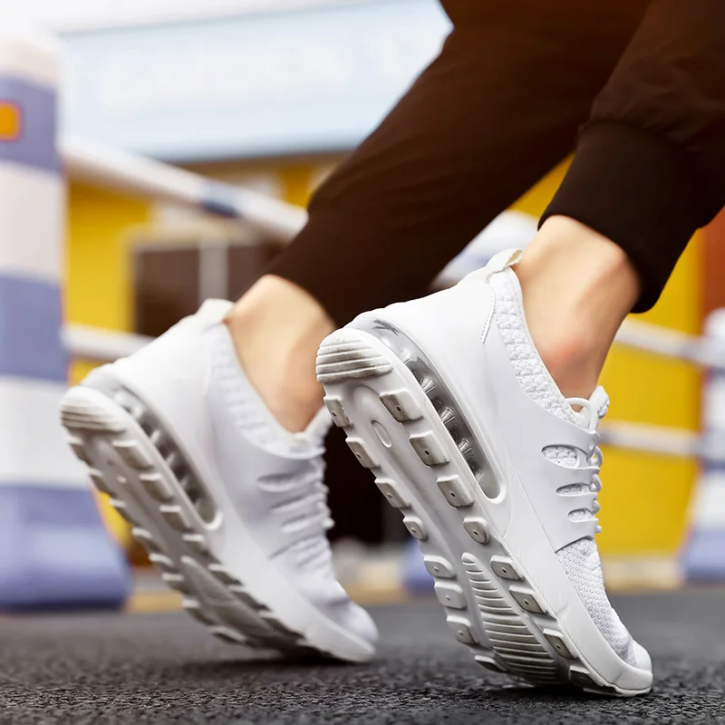 Мужские кроссовки новые модные мужские с воздушной подушкой дышащие на шнуровке