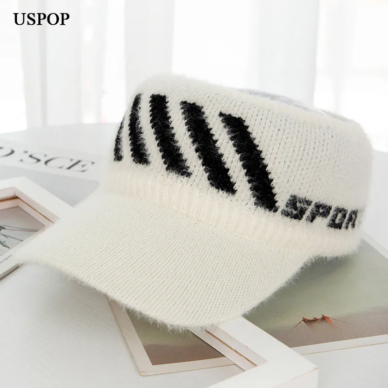 USPOP 2019 новые женские бейсбольные кепки с бархатной подкладкой вязаные зимние