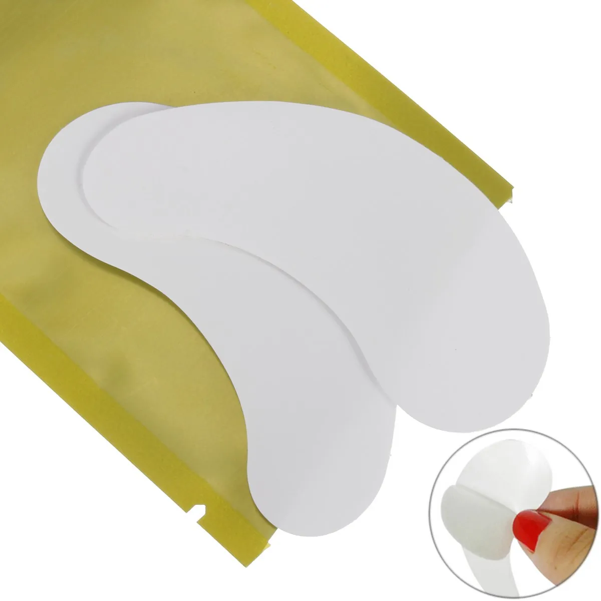 50 пар/упак. Золотой ненатуральные искусственные бумажные накладки для