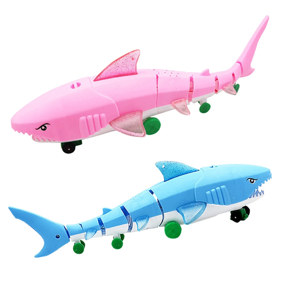 

13" Electric Walking and Singing Shark Toy with Leash with LED Light + Music