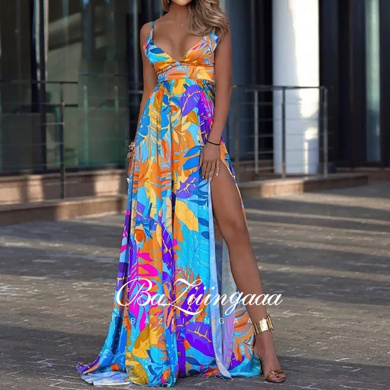

New Elegant Woman Evening Gown Plus size slim printed long evening dress Suitable for Formal Parties