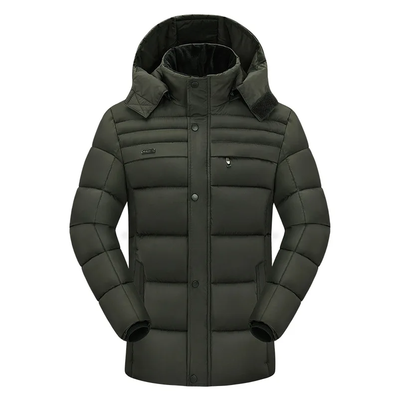 

Men's New Winter Casual Cotton Coats Warm Caps and Cotton Clothes Men's Parkas Men's Winter Hooded Coat Down Cotton Suit