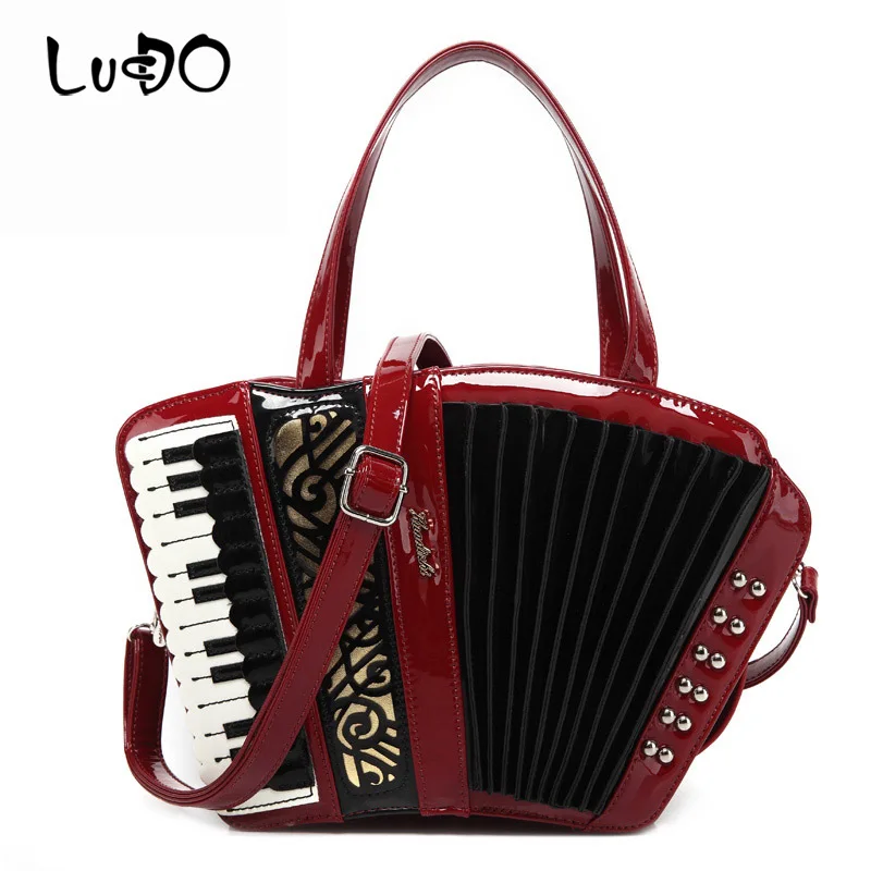 

Musician's Handbag for Party Women's Vintage Accordion Bag Concert Use Novelty Trong Music Purse Preppy Style Crossbody Bags New