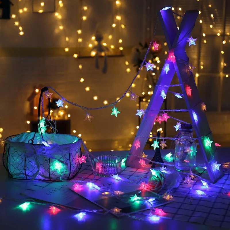 

5M 28LED Pentagram String Light Christmas Xmas Garland Party Wedding Decoration Lights EU Plug