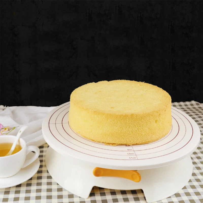 

Cake Stand,Cake Urntable,Snap Buckle Fixable Cake Turntable Stand, Light Stable Cake Turntable,DIY Turntable Baking Tool
