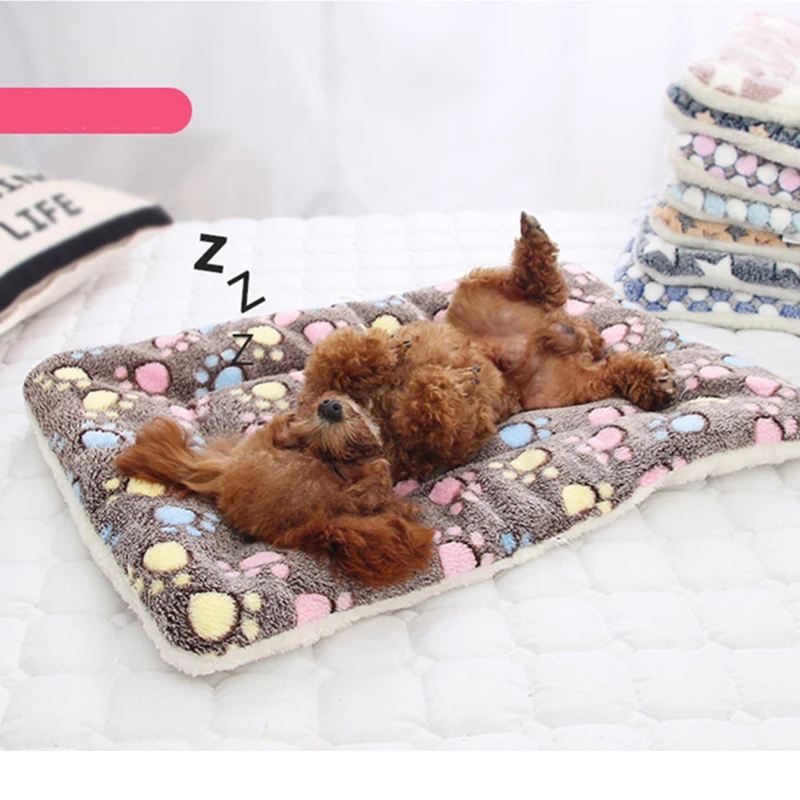 

Pet Blanket Dog Bed Cat Mat Soft Flannel Cover Dog Cushion Thickened Winter Warm Sleeping Beds For Puppy Dog Cat Pet