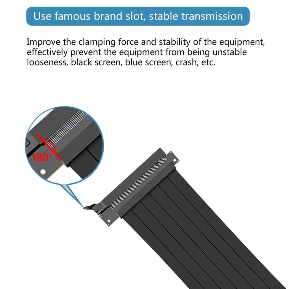 

Full Speed PCIE 3.0 16X Riser Cable Graphics Network Card Extension Cable PCIE Riser Extender Port Adapter for GPU