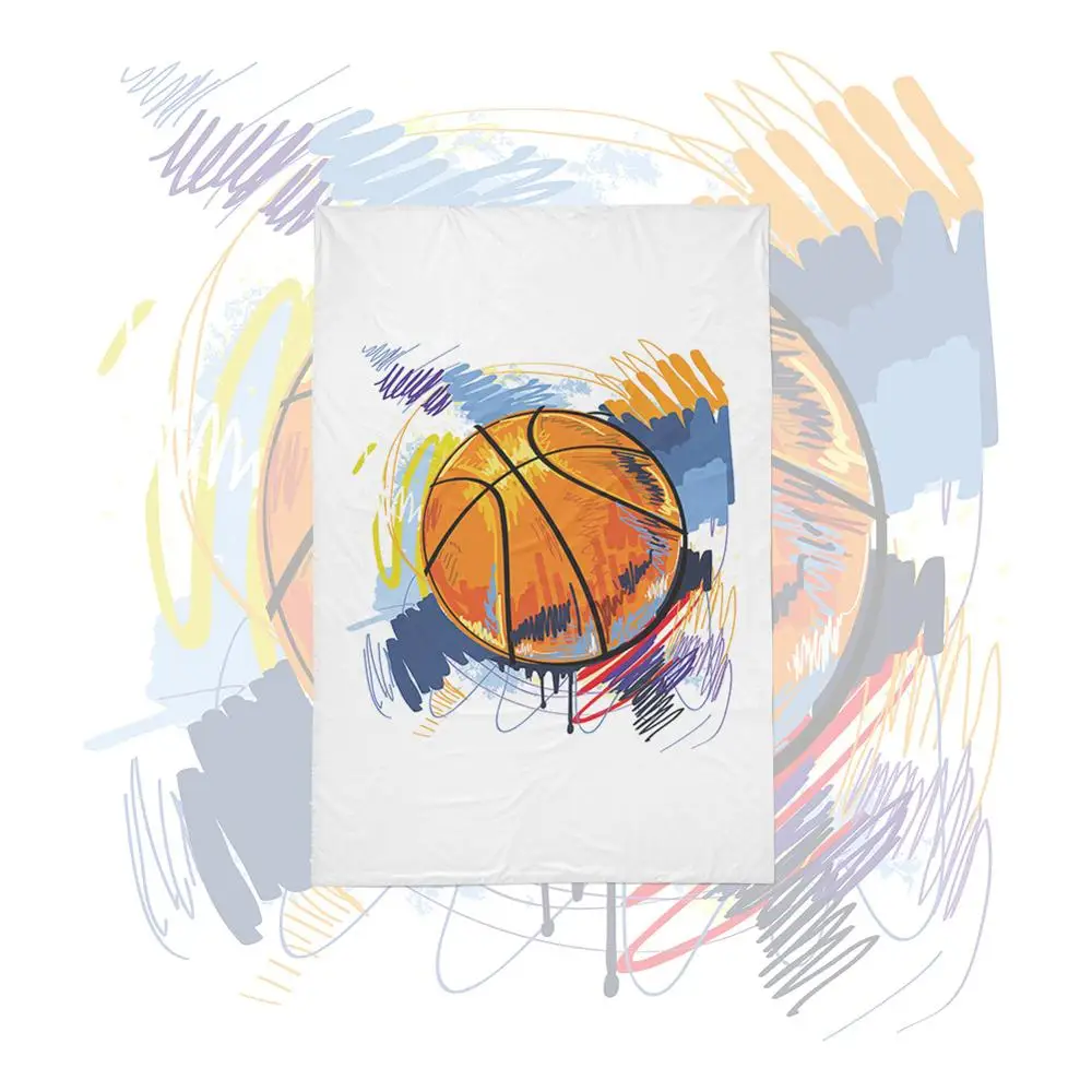 

Colorful Duvet Cover Set Basketball Design Bed Linen Set Twin Full Queen King Size Bedclothes Custom Boys Microfiber Bedding Set