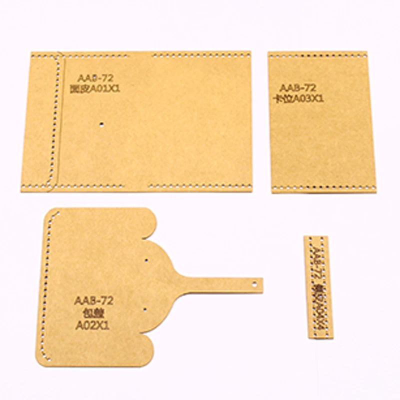 DIY кожаный держатель для карт со слоном бумажник из крафт бумаги 500 г/см