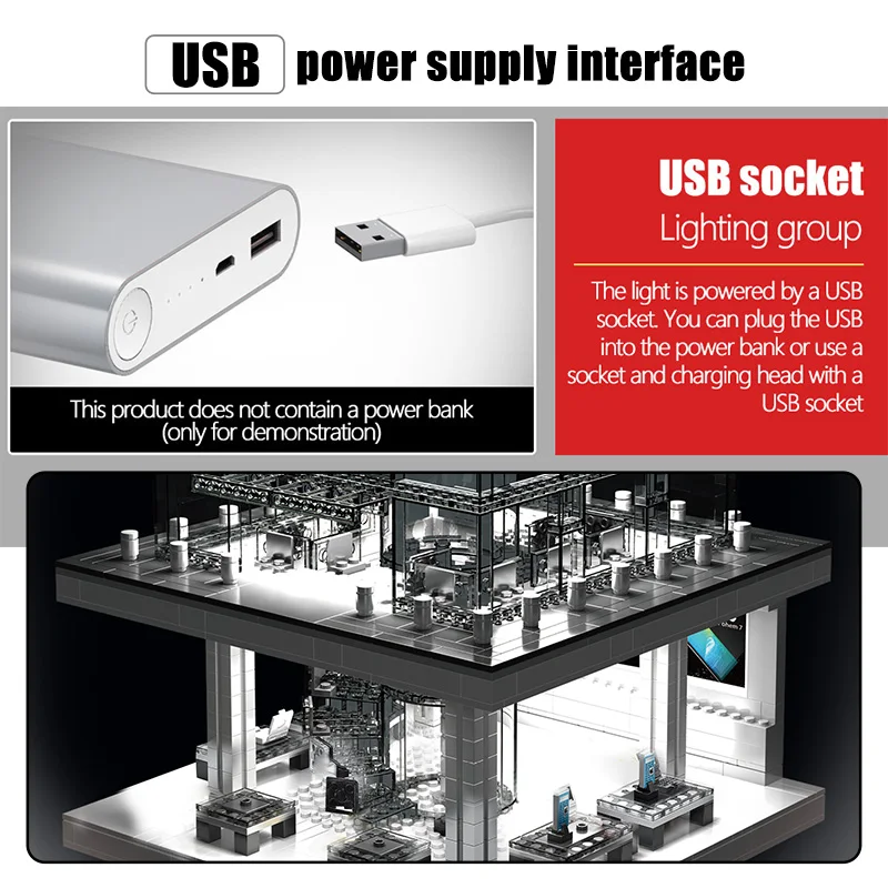 SEMBO Creator Series Apple Store Model Building Blocks City Street View LED Light Figures Bricks Classic Phone Kids Toy | Игрушки и