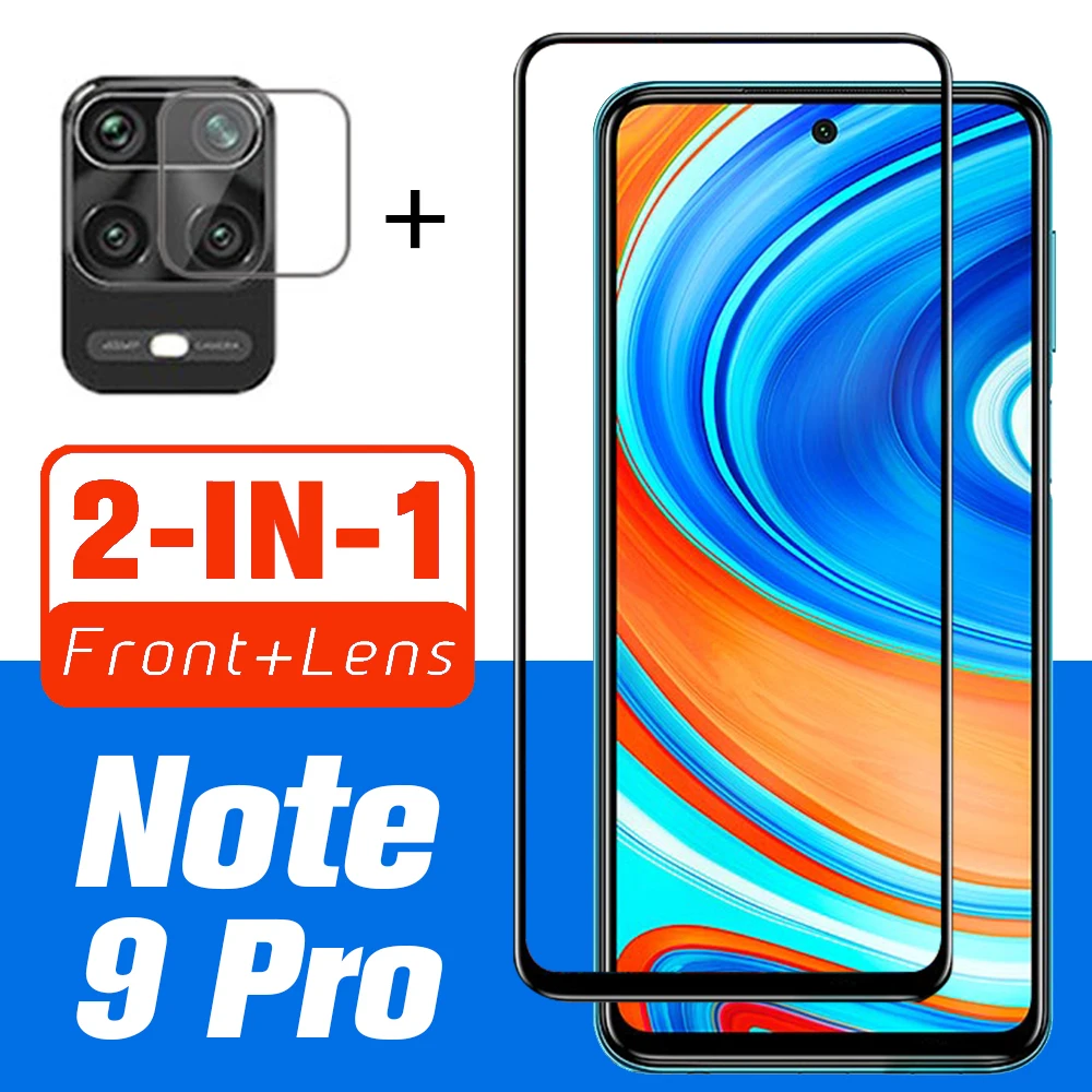 Защитное стекло 2 в 1 Amour Brave для Xiaomi Redmi Note 9s/9 Pro/9 Pro Max|Защитные стёкла и плёнки