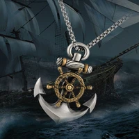 fashion european and american popular anchor metal pendant punk mens motorcycle hip hop fashion jewelry