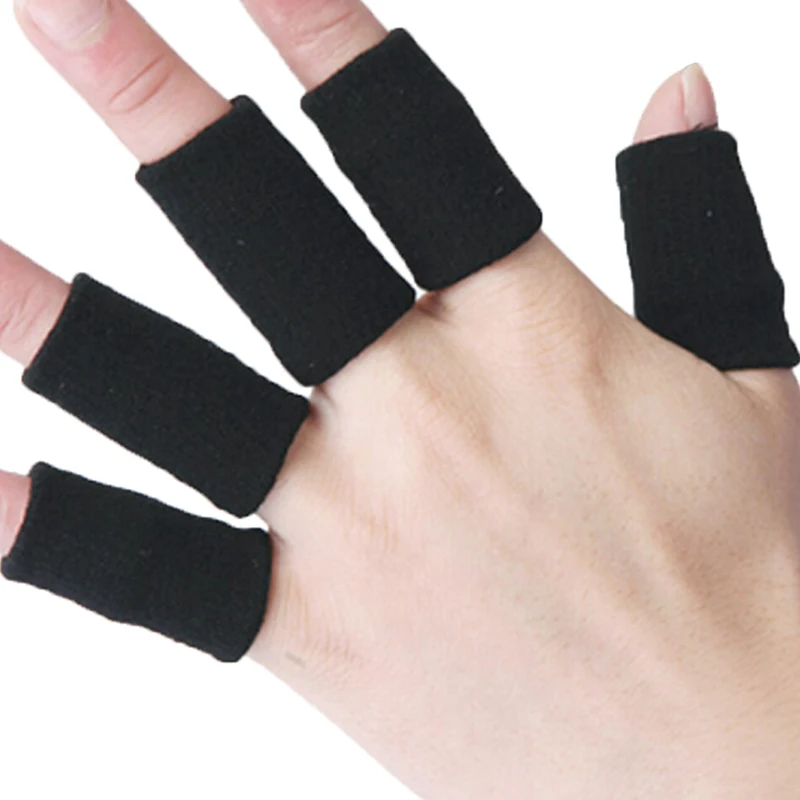 

10 шт. эластичные спортивные перчатки для пальцев, защита от артрита, перчатка для пальцев, наружная защита пальцев для баскетбола, пляжа, вол...