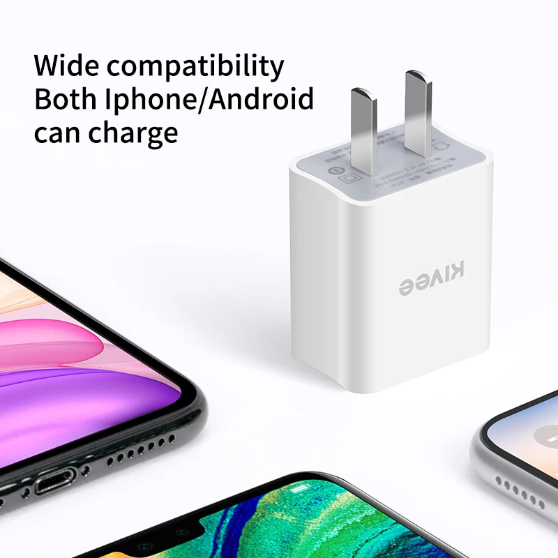 KIVEE кабель для зарядки и синхронизации 5 В/2 1 а адаптер быстрой + usb Micro Type C iPhone X XR XS
