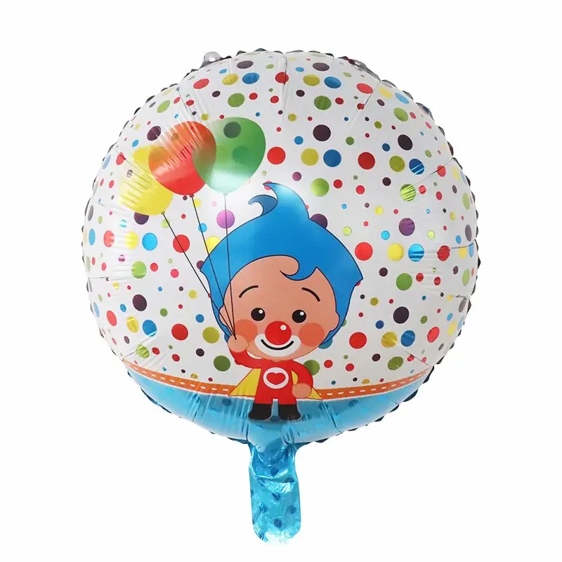 

50Pcs 18inch New Cartoon Plim Plip Clown Foil Balloons Birthday Party Decoration Supplie Baby Shower Helium Air Globos Kids Toys