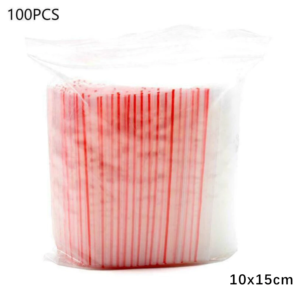 Opp Bag Sealed bag Grip Seal Clear Self 100Pcs Mini Zipper Package | Дом и сад