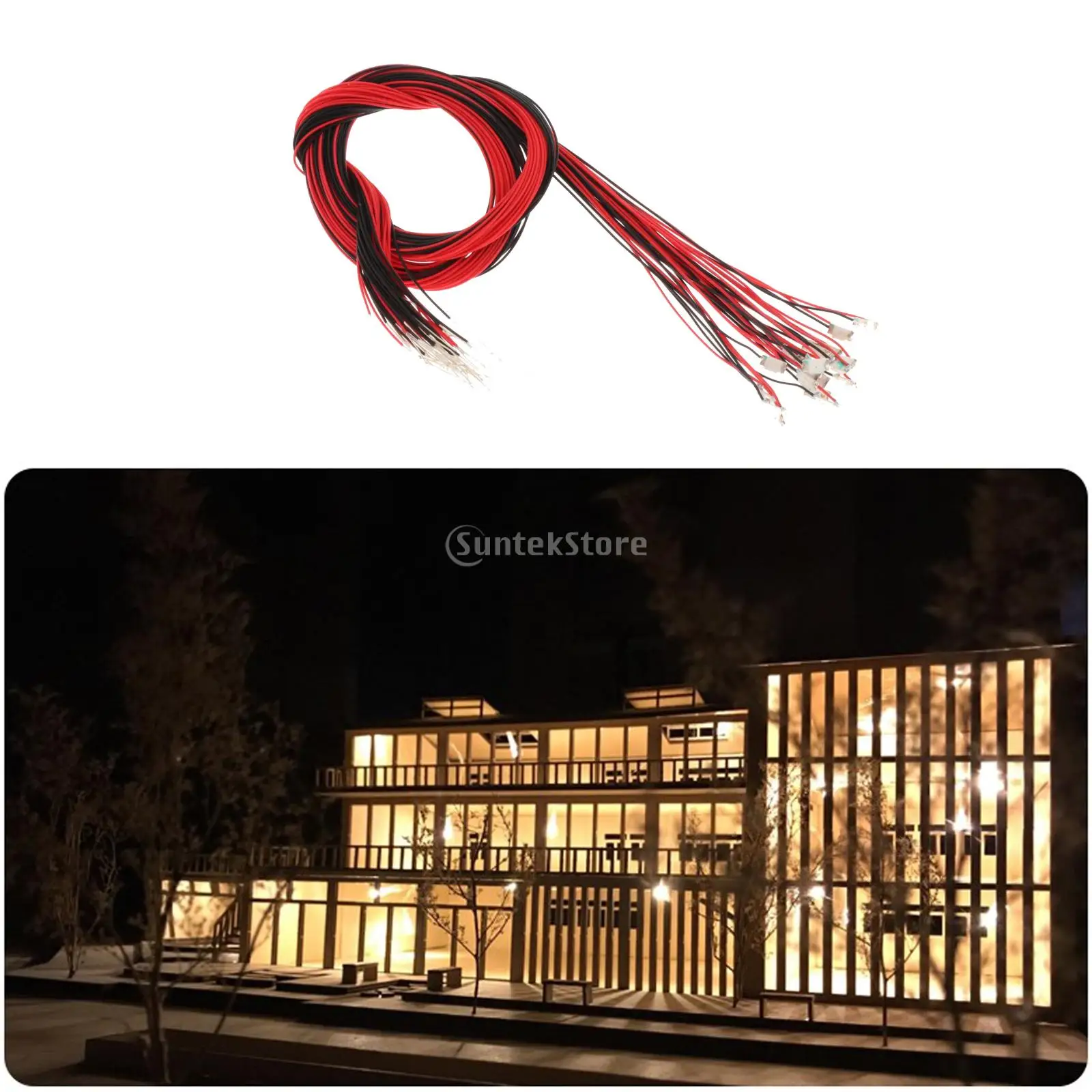 

40-120 Piece Wired Model LED Light Building Layout Raliway Scence Decor