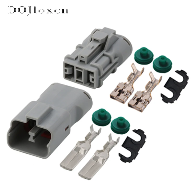 

1/5/10 Sets 2 Pin 9.5mm Automobile Electric Weaterproof Wireharness Plug Grey Male Female Connector 7222-4220-40 7123-4220-40