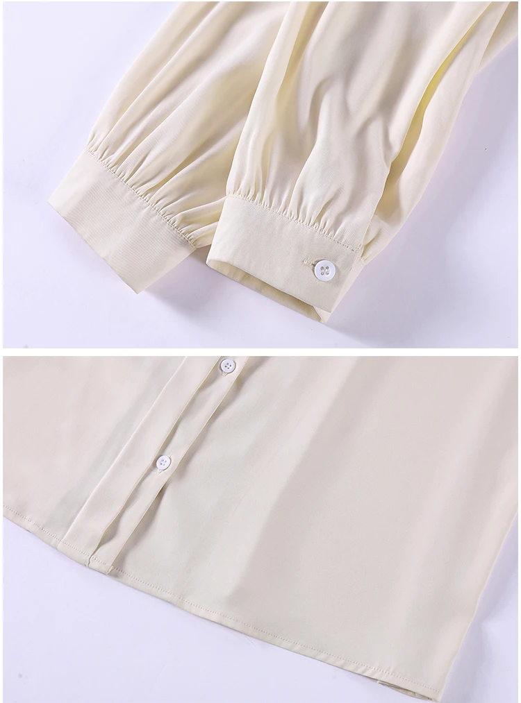 

Long Sleeve Blouse Women Blusas Mujer De Moda 2021 Bow V-Neck Office Blouse Tops Chiffon Blouse Shirt Women Blouses Blusa D685