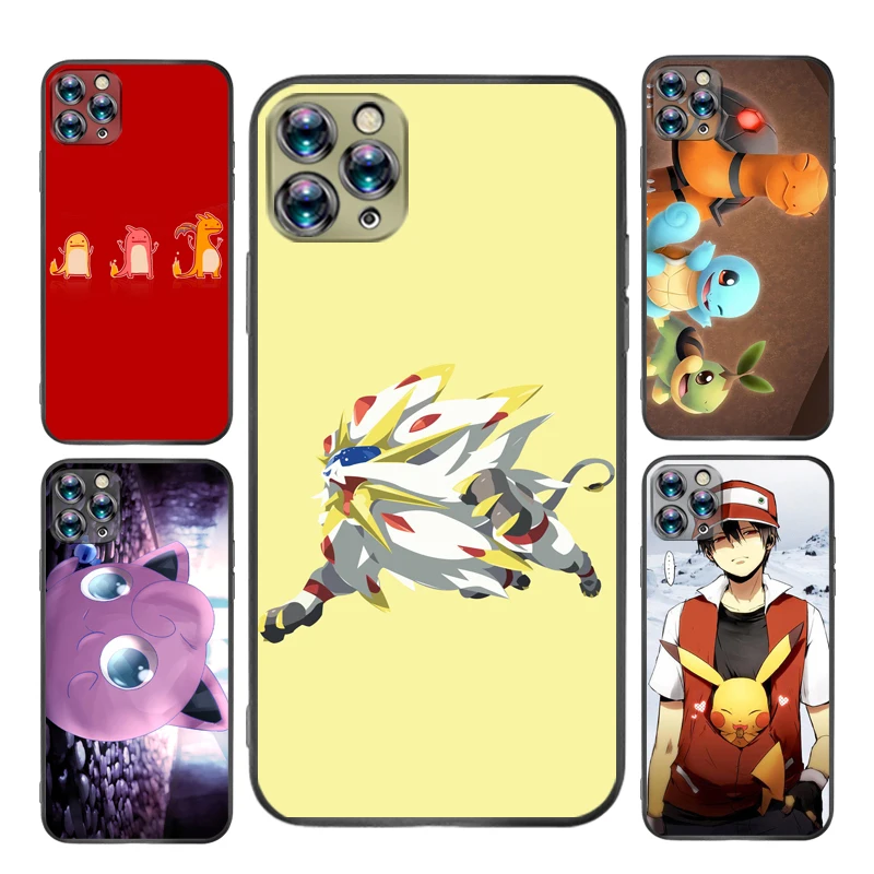 

Cartoon Monster P-Poke Mon Phone Case For iPhone X XS XR MAX Luxury Cellphone Mobilephone Cute Smartphones Full Protection