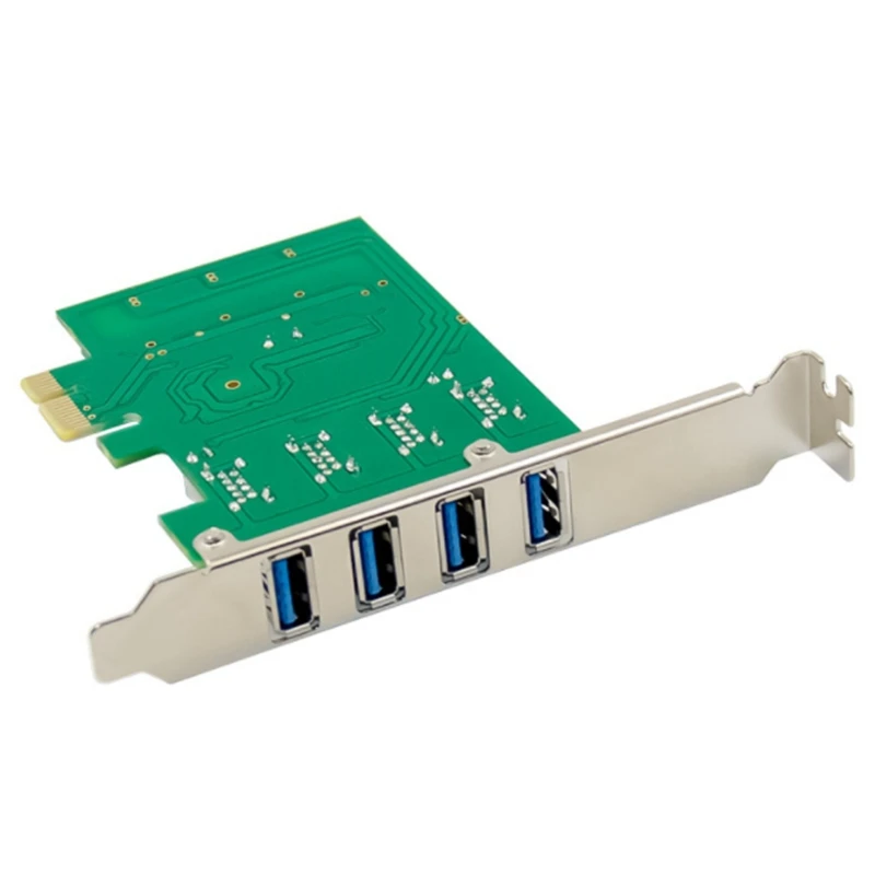 

PCI-E NEC720201 Four-Port USB 3.0 Super High-Speed Expansion Card 5V/3A/Port Self-Powered for PC