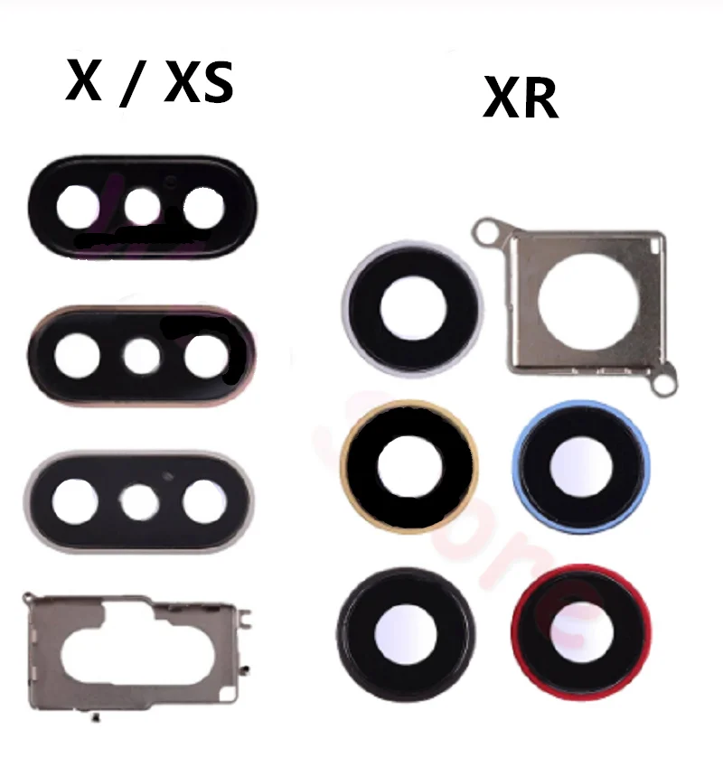 Прозрачная стеклянная Задняя крышка объектива + рамка подходит для iPhone X Xs Max XR