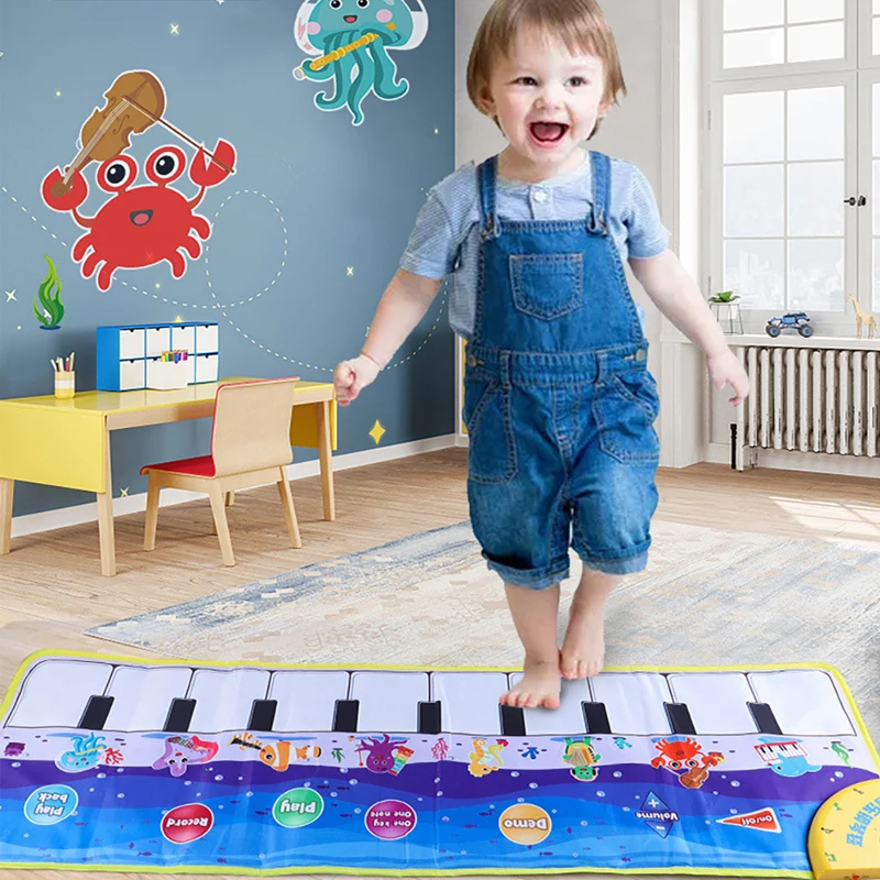 

Single Row Multifunction Musical Instrument Piano Mat Infant Fitness Keyboard Play Carpet Educational Toys For Kids Baby Toys