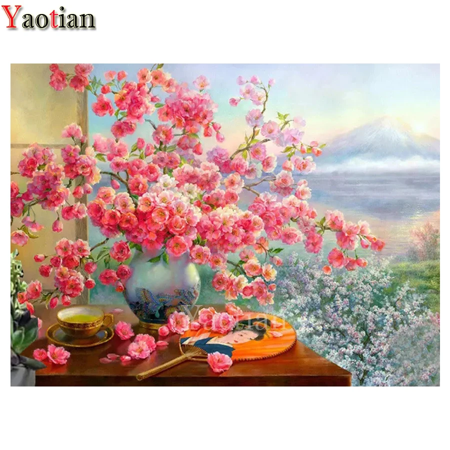 

Алмазная 5D картина «сделай сам» с цветами сливы, композиция из цветов, Алмазная мозаика, распродажа, вышивка стразами, вышивка крестиком, Де...