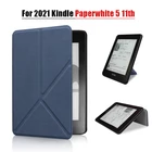 Магнитный смарт-чехол для 2021, все новые Amazon Kindle Paperwhite 5 M2L3EK 11-го поколения 6,8 дюйма, чехол из искусственной кожи, чехол