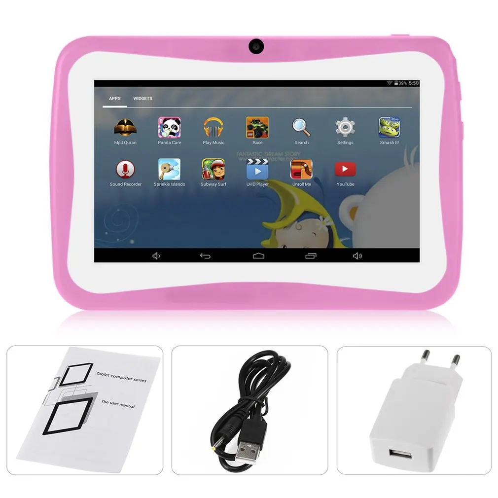 Polegada Crianças Tablet Android 4.4.2 1.5ghz Quad Core 8gb Wifi 1024×600 hd Tela Educação Dispositivo 7 pc