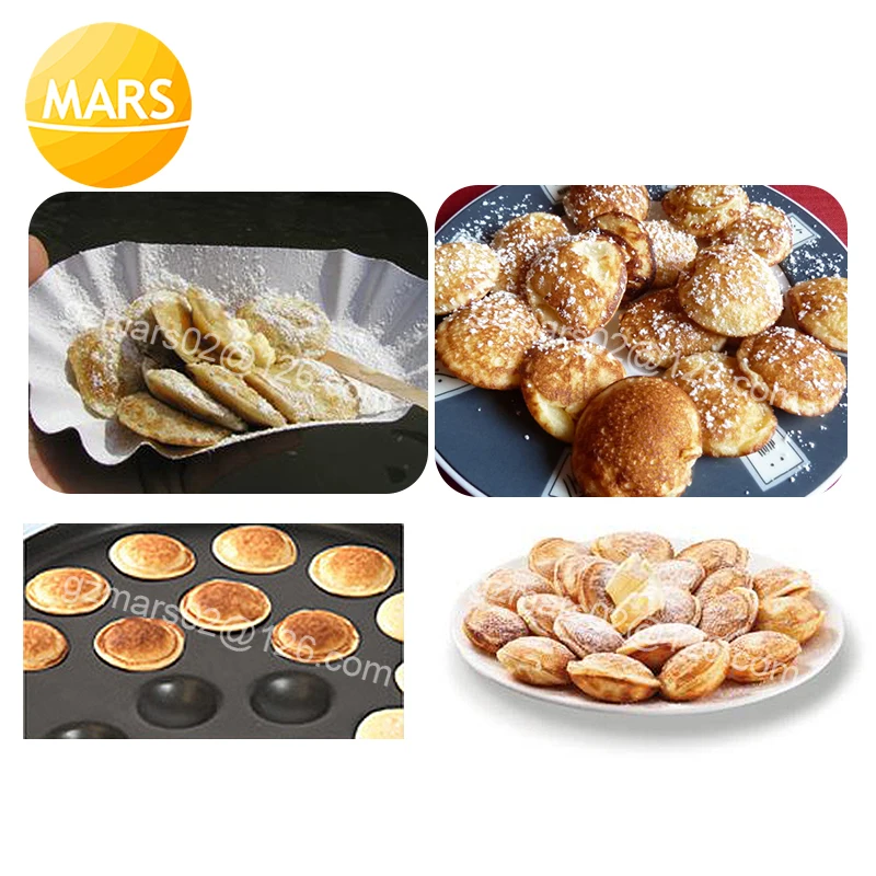 Commercial 25 Holes Mini Dutch Pancake Machine Cast Iron Poffertjes Pan Grill Non-stick 110v 220v Dorayaki Waffle Cake Maker | Бытовая