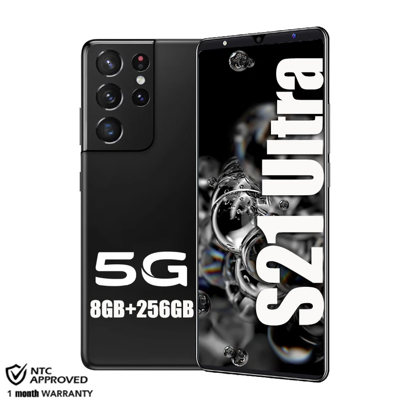 

S21 Ultra Smartphone 5000mAh 4G 5G 16MP+32MP 6GB+128GB Smartphone Android Celulares Mobile Phones