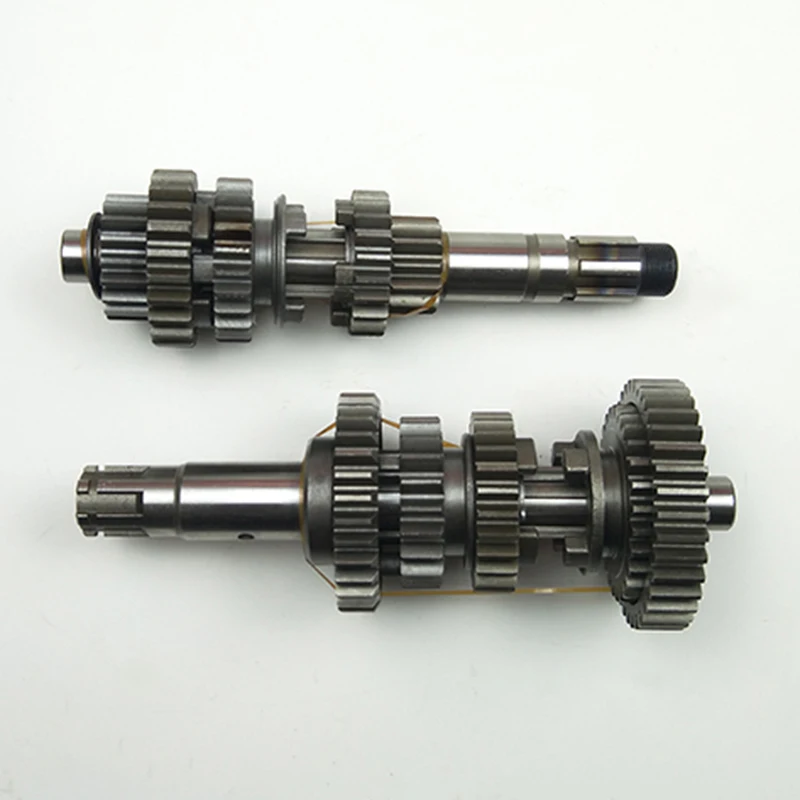 

New Motorcycle Fifth Transmission Gear Box Main Countershaft Gear Shaft Kit Fit For Loncin CBT250 Two cylinder engine