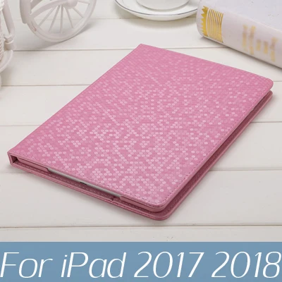Для iPad 10,2 чехол 7th поколения планшет в виде ракушки для iPad mini iPad 9,7 5th 6th Air 1 2 iPad mini 5 4, 2, 3, ремешок из искусственной кожи Smart Cover - Цвет: pink for iPad 2017
