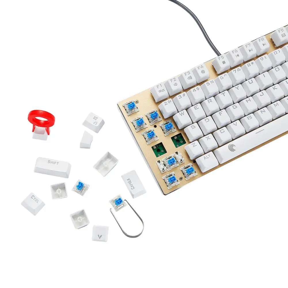 E-Element механическая клавиатура с RGB подсветкой 81 клавиша защита от призрака синие