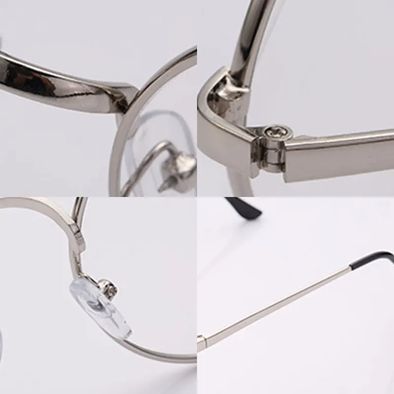 

Vintage Round Glasses Clear Lens Fashion Metal Round Metal Frame Glasses Optical Men Women Eyeglass Frame Fake Glasses Wholesale