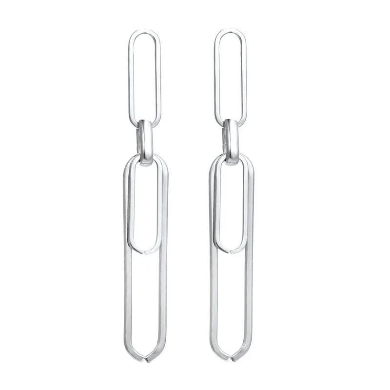 Модные Простые преувеличенные серьги для женщин металлические геометрические