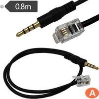 headset 3 5mm male plug to rj9 male audio cable for amplifiers and bluetooth headsets 0 8m