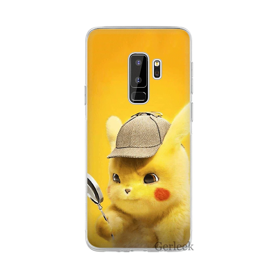 Чехол для телефона для samsung Galaxy M10 M20 M30 M40 S6 S7 край S8 S9 S10 S10e Plus Note 8 9 S3 S4 S5 твёрдая обложка с рисунком Пикачу