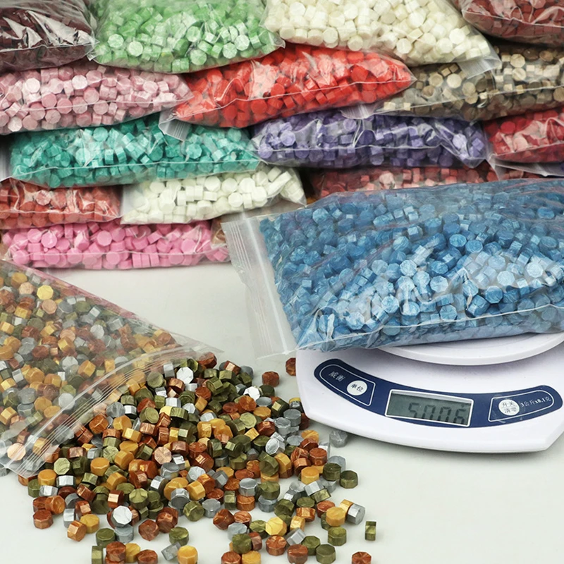 

100pcs/set Octagon Sealing Wax Beads Retro Wax Seal Stamp Beaded Waxes for Wedding Vintage Craft Decor Card Making Tools