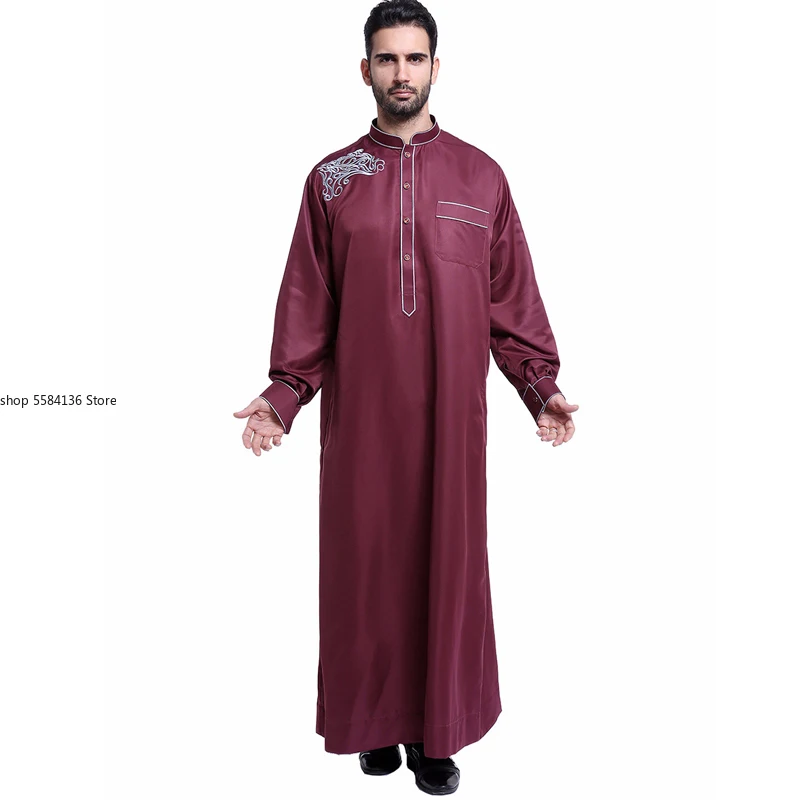 Ropa Hombre Musulman De Mode Man 2021 Abaya Muslim Fashion Dress Pakistan Islam Clothing Abayas Robe Saudi Arabia Mannen Kaftan